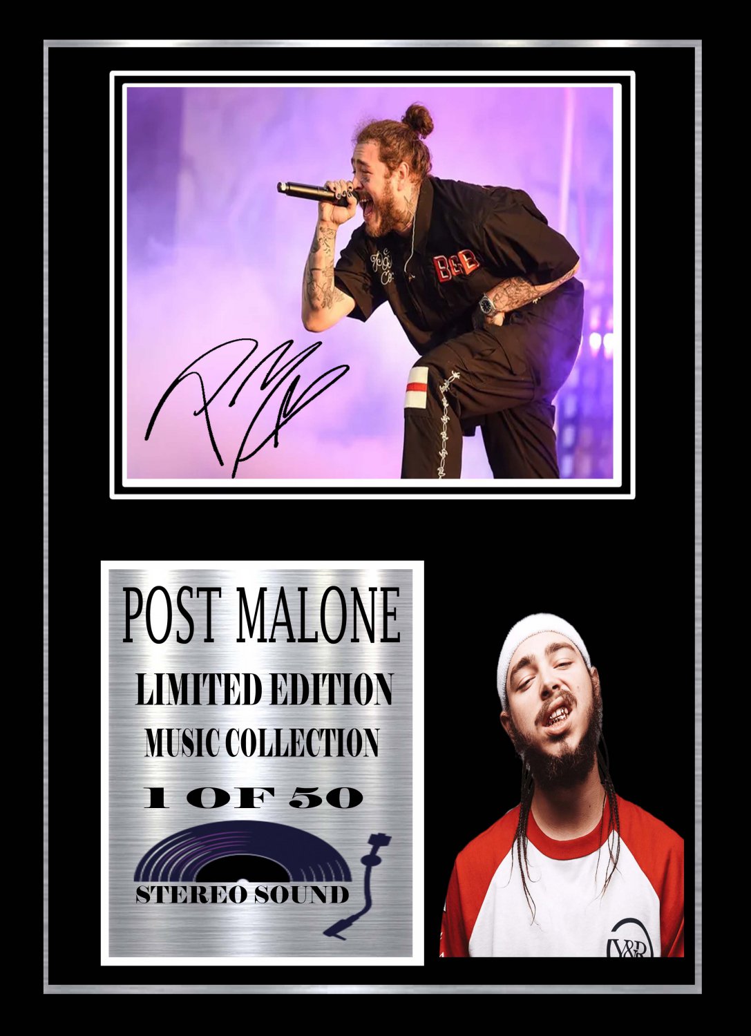 post malone   signed disc