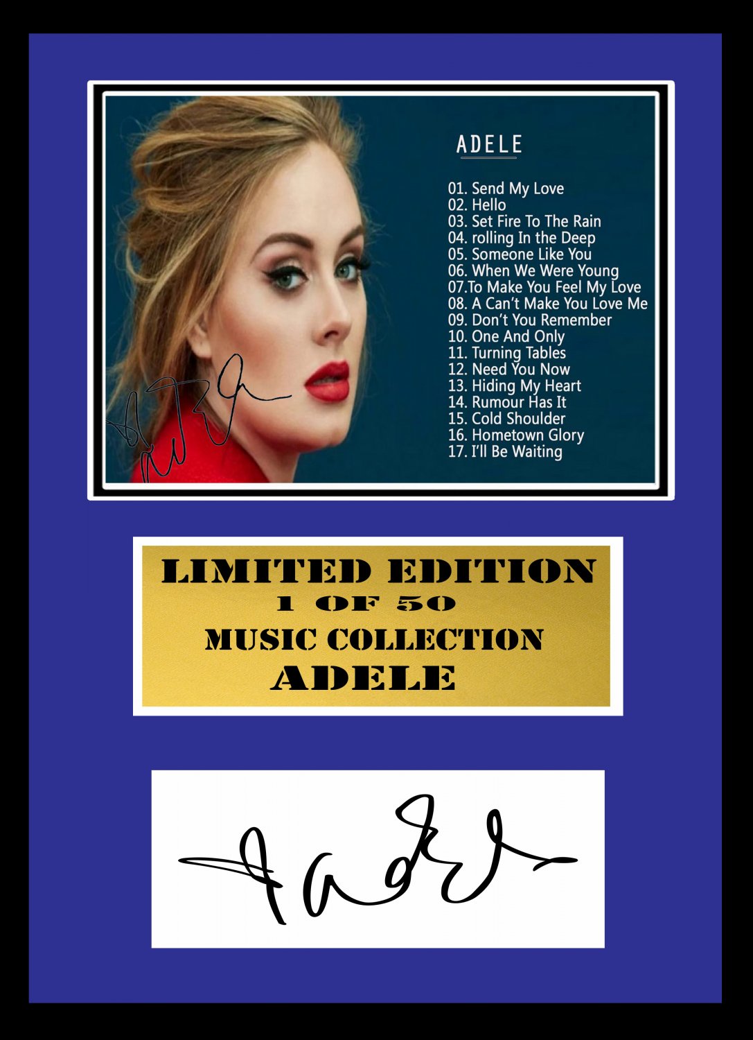 adele   signed disc