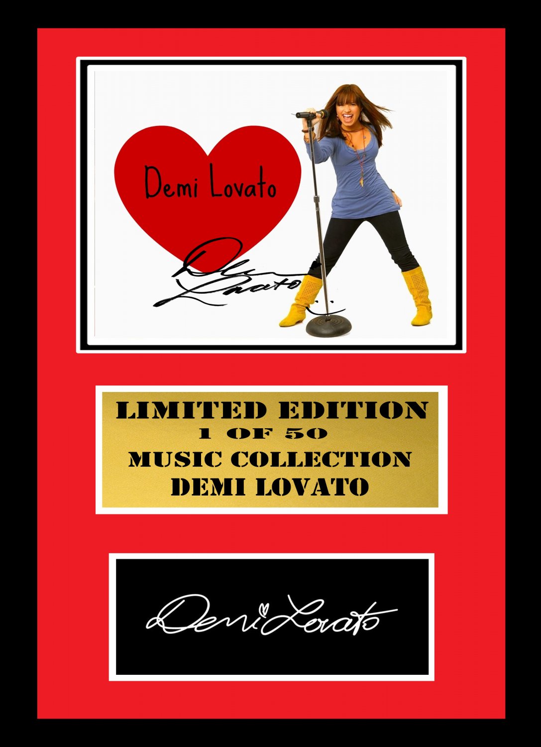 demi lovato  signed disc
