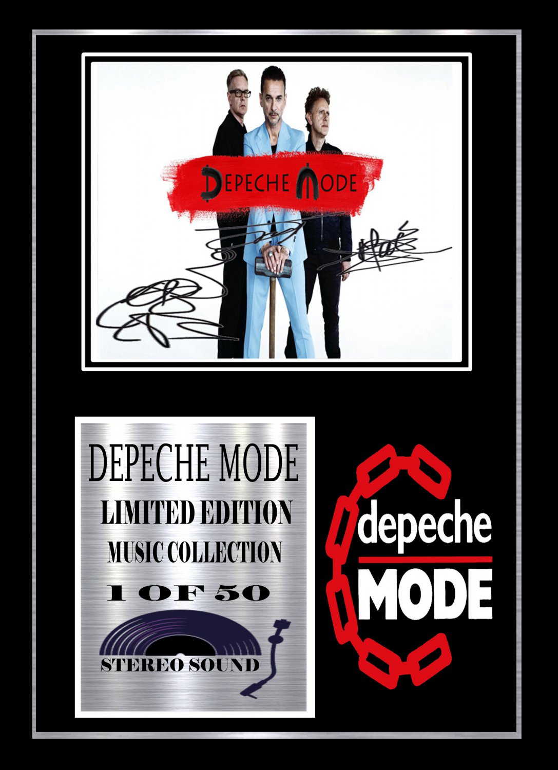 depeche mode  signed disc