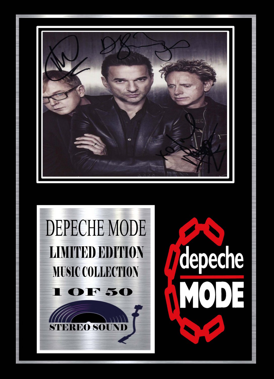 depeche mode  signed disc