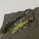 Crocodile keychain made with beads