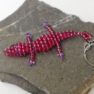 Big Crocodile keychain made with beads.