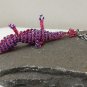Big Crocodile keychain made with beads.