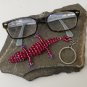 Big Crocodile keychain made with beads.