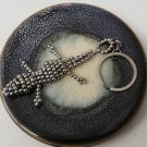 Crocodile Keychain made with metal beads