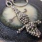 Crocodile Keychain made with metal beads