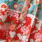 Women's Patchwork Maxi Kimono Cardigan Floral Flare Sleeve, Belt- Casual, Loose
