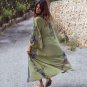 "Olivia" Vintage Boho Floral Embroidery Kimono Long Cardigans - Flare Sleeve - O