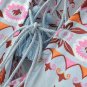 Boho Chic Vintage Floral Patchwork Blouse - Lantern Sleeve, V-Neck , Tassel Desi