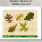 Green Oak Leaf Clipart Digital Leaf PNG Digital Images Realistic Maple Leaf Graphics Printables