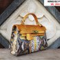 Women Python Leather Bag,Evening Tote Cross body Handbag Snake Skin Purse