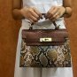 Women Python Leather Bag,Evening Tote Cross body Handbag Snake Skin Purse