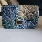 Real Python Snake Skin Smoke Leather Women Bag
