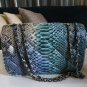 Real Python Snake Skin Smoke Leather Women Bag