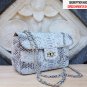 Medium Python Snakeskin Shoulder Handbag | Evening Leather Purse