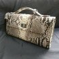 Authentic Leather Clutch Women Bag Python Snake Skin