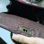 Genuine Python Snakeskin Birkin Leather Bag Mixed Bali Woven Fabric