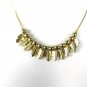 Park Lane Beaded Dangle Leaf Necklace Vintage Gold Tone Hang Tag 18" Jewelry