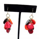 MIXIT Dangle Cluster Multi Color Beaded Disc Earrings New Other