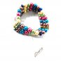 NEW Triple Strand Multi Color Stretch Beaded Bracelet TRUE