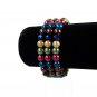 NEW Triple Strand Multi Color Stretch Beaded Bracelet TRUE