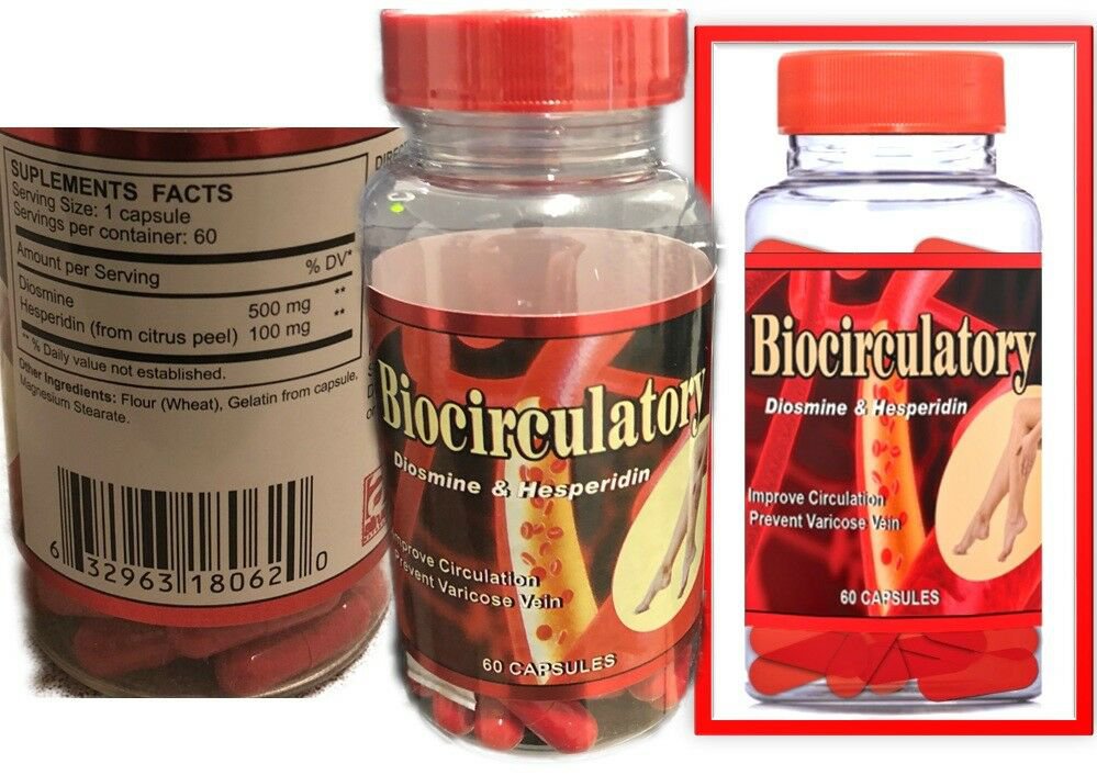 Varicose Vein Treatment Leg Circulation Supplement Diosmin Leg Vein Support 60 C