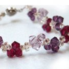 Sweet Trinity Crystal Bracelet (Tanzanite/Ametyst/Ruby)