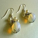 Pearly Opalised Glass Earrings