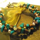 Bracelet finely handcrafted - Turquoise Pearly beauty