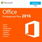 Microsoft Office 2016 Pro Plus 32/64 Bit License Genuine Key For 1PC