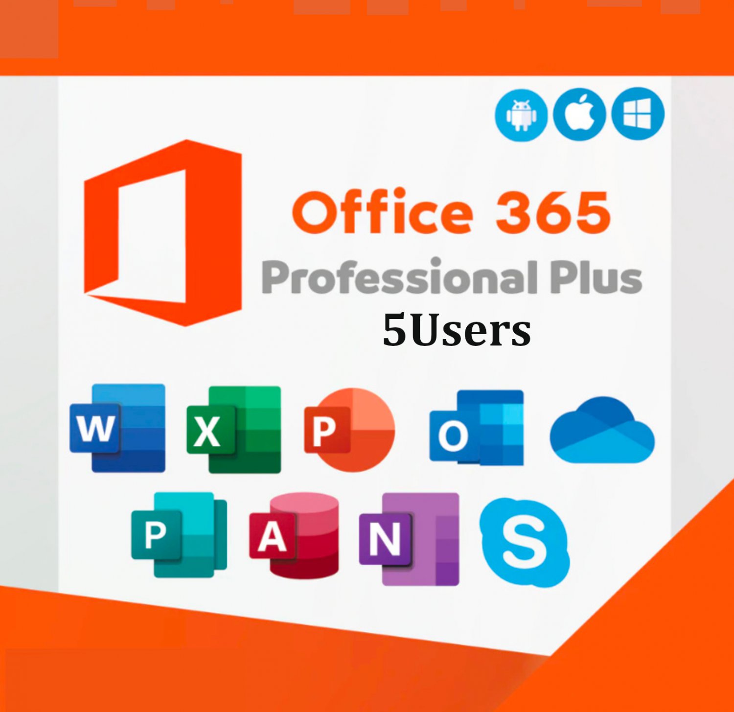 Microsoft Office 365 Professional Plus Lifetime Activation 5 Devices Pcmac