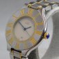 Cartier Must de Cartier 21 Roman Bezel Seconds Hand Date 2 Tone Mens Watch..34mm