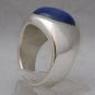 Linde Blue Star Sapphire 16 Carat .925 Sterling Silver Oval Mens Ring....Size 8