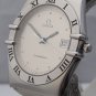 Omega Constellation Manhattan Stainless Steel Quartz Silver Dial Mens Watch 33mm