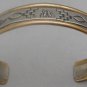 Old Pawn Native American 12k Gold Filled and Sterling Silver Cuff Bracelet