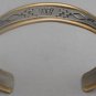Old Pawn Native American 12k Gold Filled and Sterling Silver Cuff Bracelet
