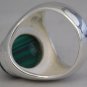 Natural Malachite Gemstone .925 Sterling Silver Heavy Mens Ring....Size 10.25