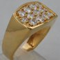 1.50 Ct Round Cut Diamond Cluster 14k Yellow Gold Plate Mens Ring....Size 10.5