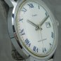 Timex Marlin Date Circa 1974 Roman Numeral Dial SS Manual Wind Mens Watch....33