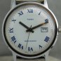 Timex Marlin Date Circa 1974 Roman Numeral Dial SS Manual Wind Mens Watch....33