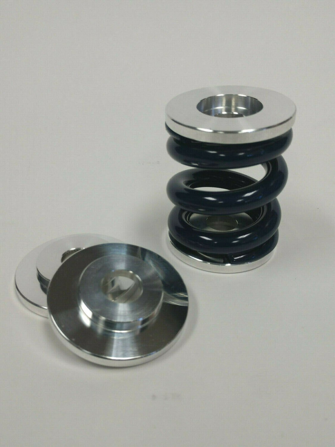 Bump Spring Locator Cup 2" OD 1.160" ID 1/2" 12mm Thru Hole 1 Pair 6061 Aluminum