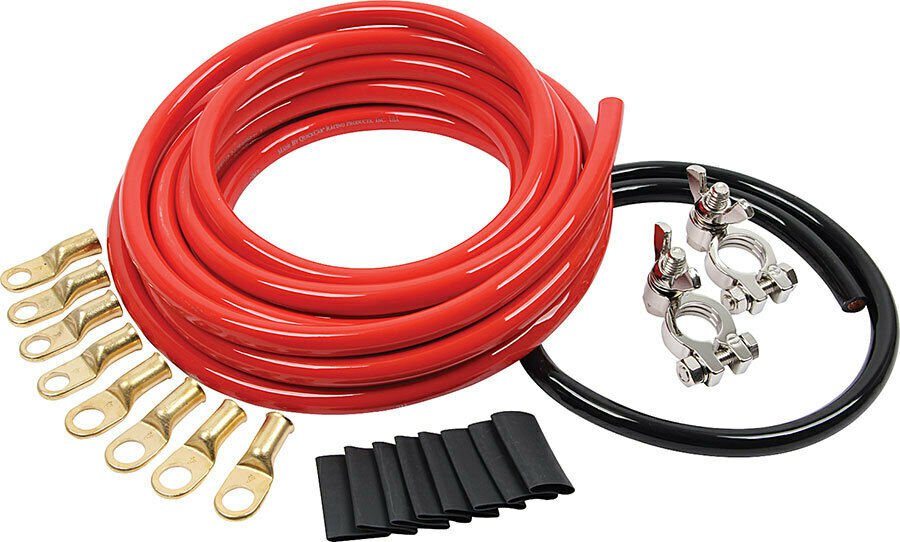 Battery Cable Kit 2 Gauge Top Mount Battery Copper Terminals Heat Shrink