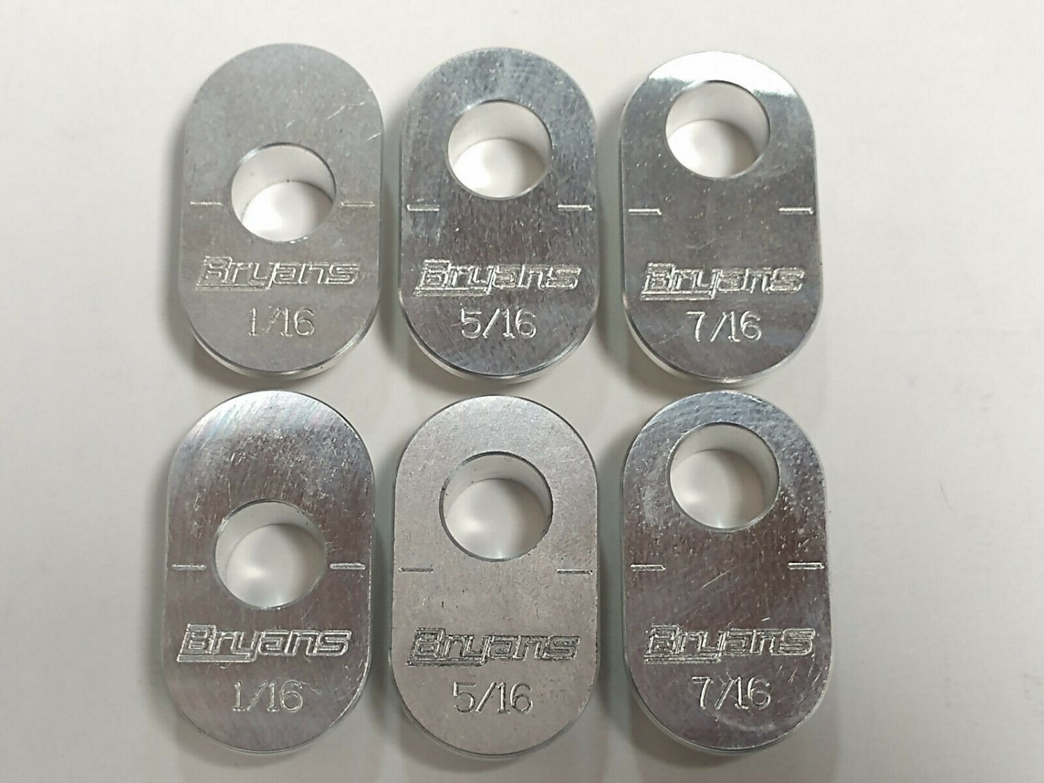 Caster Dive Slug Set Billet Aluminum 1/2" Bolt Hole 1/16" - 7/16" 2 Each