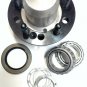 Steel Wheel Hub Assembly 5 x 5 Bolt Pattern Bearings Caps Hardware Black 2" Pin