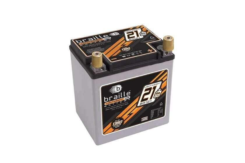 Braille B3121 Battery Lightweight AGM 12V 1380 Pulse Cranking Amp