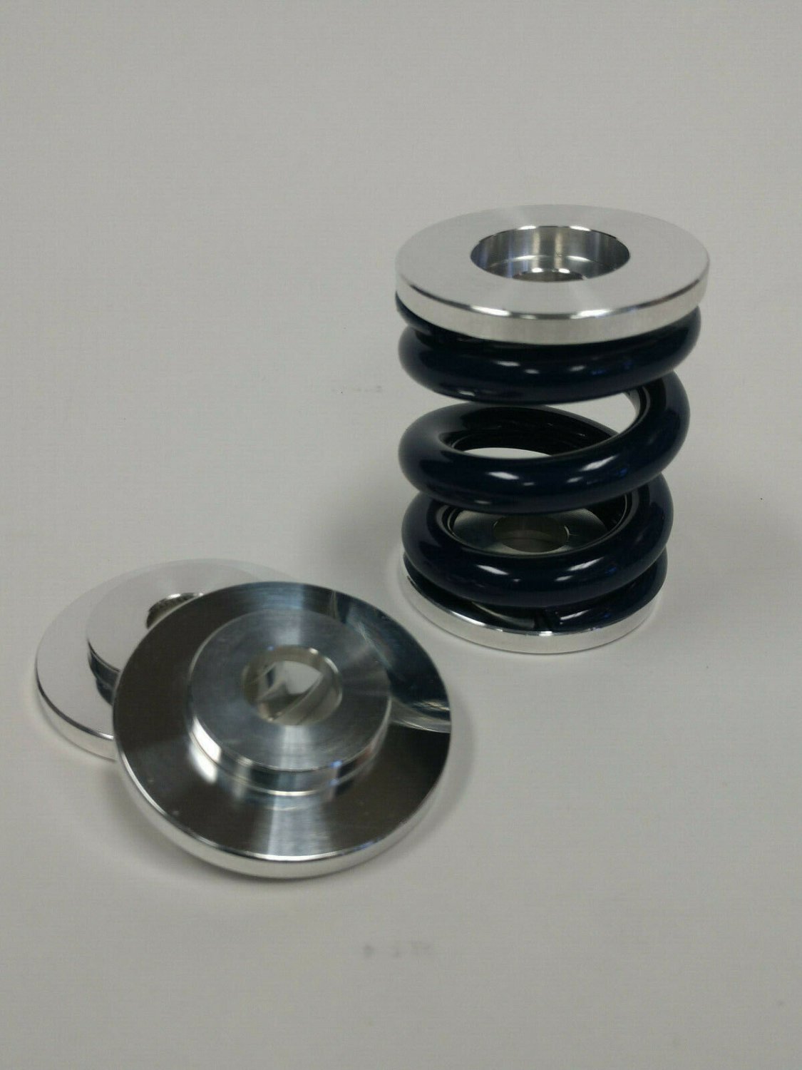 Bump Spring Locator Cup 2" OD 1.200" ID 5/8" 16mm Thru Hole Pair 6061 Aluminum