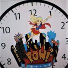 SUPER GIRL 9" WALL CLOCK-CHILD'S ROOM DECOR