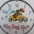 WALL CLOCK 9" "GO DOG GO" -BATTERY OPERATED