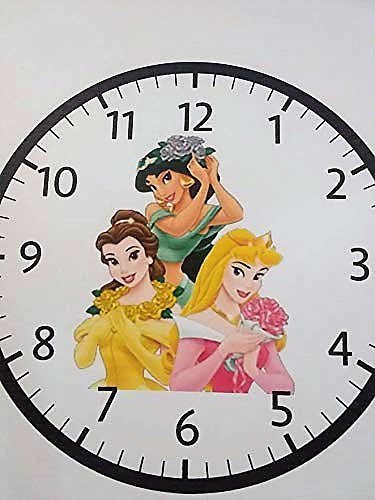 WALL CLOCK 9" "BELLE-JASMINE-AURORA" -BATTERY OPERATED